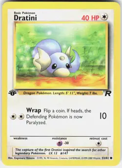 Dratini 53/82 Common Team Rocket Pokemon 1st Edition - Image 1