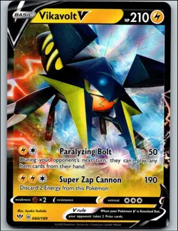 Pokemon TCG SWSH03: Darkness Ablaze Vikavolt V 060/189 Ultra Rare 2020 - Image 1