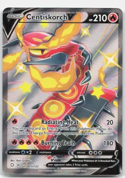 Centiskorch V SV108/SV122 Holo V Rare Shining Fates Shiny Vault Pokemon NM - Image 1