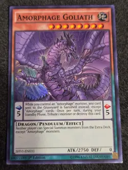 Yu-Gi-Oh! Amorphage Goliath SHVI-EN031 Super Rare 1st Edition VLP - Image 1
