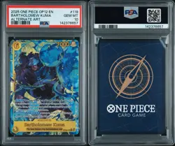 PSA 10 Bartholomew Kuma OP12-119 Alt Art Legacy of the Master One Piece TCG - Image 3