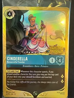 Disney Lorcana Wilds Unknown Prerelease Promo Complete Set + 3 Postcards & Dice - Image 4