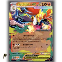 Pokemon Pitch Black Mega Delphox ex 008/084 Double Rare Holo Card NM - Image 1