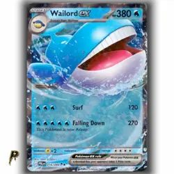 Pokemon Pitch Black Wailord ex 016/084 Double Rare Holo Card NM - Image 1