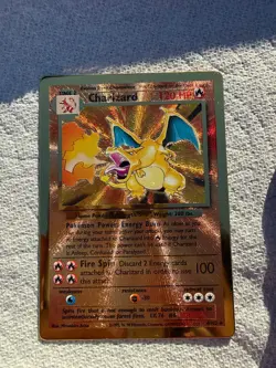 Pokemon Gold Metal Charizard Trading Card Celebrations Promo UPC 4/102 - Image 1