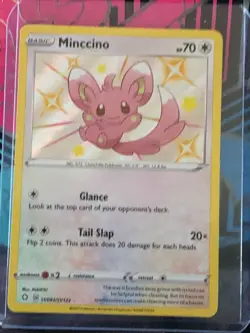 Minccino SHINY SV093/SV122 Shining Fates NM Holo Foil Rare Pokemon Card - Image 1