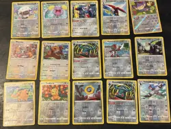 Nintendo Pokemon TCG 15 Card Lot Holo/Reverse Holo English Wooloo Minccino + - Image 1