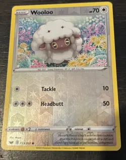 Nintendo Pokemon TCG 15 Card Lot Holo/Reverse Holo English Wooloo Minccino + - Image 2