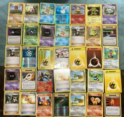 DAMAGED Lot of 35 Pokemon Cards Collection DAMAGED Cards - Image 1