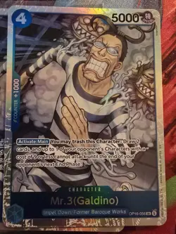 One Piece OP16-056 Mr. 3 Galdino SR Super Rare English OP-16 Card - Image 1