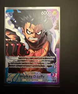 Bandai One Piece Card Game Monkey D. Luffy Leader Alt Art OP11-040 6000 Power EN - Image 1