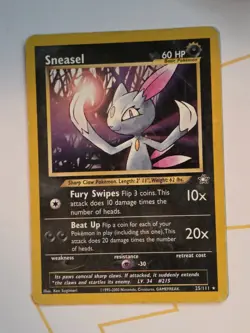 Sneasel - 25/111 - Pokemon Neo Genesis Unlimited Rare Card WOTC MP - Image 1