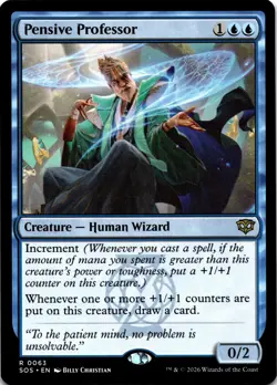 MTG Pensive Professor NM R 63 Secrets of Strixhaven - Image 1