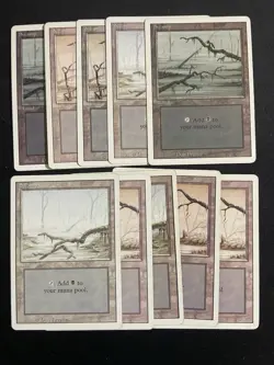 X10 Mtg Swamp Revised Edition Magic the Gathering - Image 1