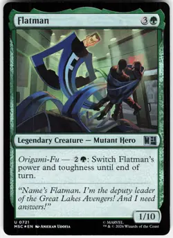 MAGIC MTG FLATMAN 721 COMMANDER: MARVEL SUPER HEROES FOIL - Image 1