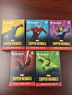 MTG Magic the Gathering MARVEL SUPER HEROES Welcome Decks SET OF 5 FREE SHIP - Image 1