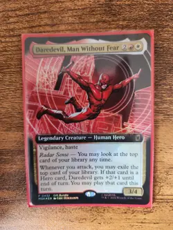 Daredevil, Man Without Fear (FOIL) MTG Marvel Super Heroes #432 Borderless Promo - Image 1