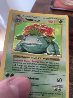 Pokemon Base Set SHADOWLESS Venusaur 15 Holo Clean - Image 3