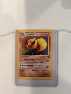 Flareon 3/64 Holo Rare Unlimited Jungle Set English 1999 Pokemon TCG 70 HP - Image 1