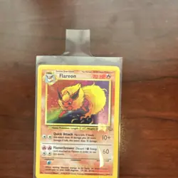 Flareon 3/64 Holo Rare Unlimited Jungle Set English 1999 Pokemon TCG 70 HP - Image 2