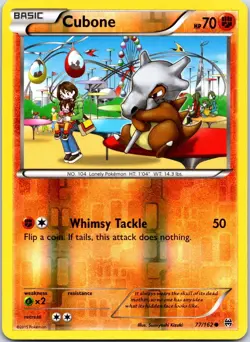 Cubone 77/162 Common BREAKthrough Pokemon Reverse Holo Near Mint - Image 1