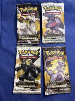 EMPTY Black & White Legendary Treasures Pokemon Artset Booster Pack Wrappers 820650108464 - Image 1
