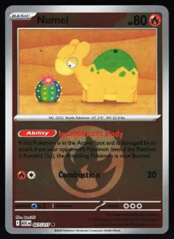 Numel (Energy Symbol) 027/217 Holo Ascended Heroes Pokemon Reverse Holo NM - Image 1