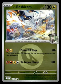 N's Reshiram (Energy Symbol Pattern) 154/217 Ascended Pokemon Reverse Holo NM - Image 1