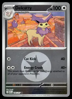 Delcatty (Energy Symbol Pattern) 166/217 Ascended Heroes Pokemon Reverse Holo NM - Image 1