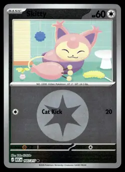 Skitty (Energy Symbol Pattern) 165/217 Ascended Heroes Pokemon Reverse Holo NM - Image 1