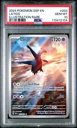 Pokemon Latios Surging Sparks Illustration Rare #203 PSA 10 Gem Mint - Image 1