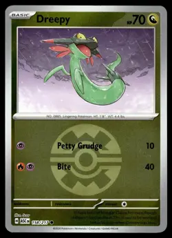 Dreepy (Quick Ball) 158/217 Common Ascended Heroes Pokemon Reverse Holo NM - Image 1