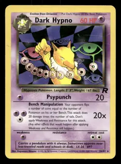 Dark Hypno 26/82 Team Rocket Unlimited MP Pokemon - Image 1