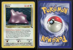 Ditto 3/62 Fossil Unlimited Holo LP Pokemon - Image 3