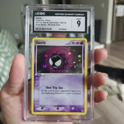 2004 Pokemon EX Fire Red & Leaf Green Error Rarity Reverse Holo Gastly #63 CGC 9 - Image 2
