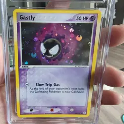 2004 Pokemon EX Fire Red & Leaf Green Error Rarity Reverse Holo Gastly #63 CGC 9 - Image 4