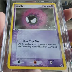 2004 Pokemon EX Fire Red & Leaf Green Error Rarity Reverse Holo Gastly #63 CGC 9 - Image 5