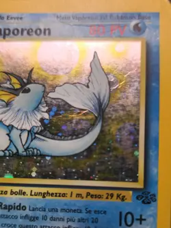 Spanish Vaporeon 12/64 Holo Rare Jungle 1999 Pokemon (DMG) - Image 4