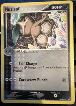Pokemon-*DARK* TOMOKAZU KOMIYA ART LOT: Nuzleaf 39/100 & Carvanha 56/107 Vintage - Image 3