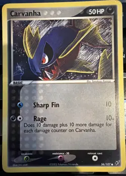 Pokemon-*DARK* TOMOKAZU KOMIYA ART LOT: Nuzleaf 39/100 & Carvanha 56/107 Vintage - Image 4