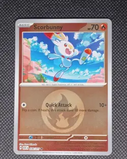 Scorbunny (Energy Symbol Pattern) 36/217 Ascended Heroes Pokemon Reverse Holo NM - Image 1