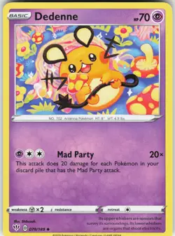 DEDENNE 078/189 - POKEMON DARKNESS ABLAZE - LP UNCOMMON - Image 1