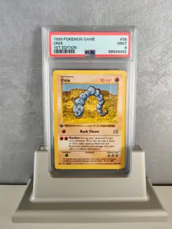 PSA9 Onix 1st Edition Shadowless - English Pokemon Base Set 1999 - PSA 9 - Image 1