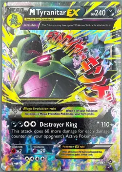 Pokemon TCG M Tyranitar EX 43/98 Holo EX Rare Ancient Origins Pokemon 2015 LP - Image 4