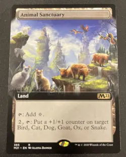 1x MTG Animal Sanctuary (Extended Art) - Core Set 2021 (M21) #385 - Magic - Image 1