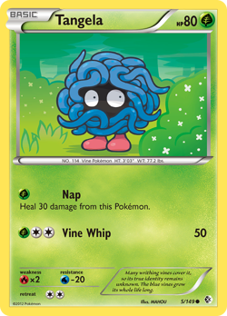TANGELA COMMON BOUNDARIES CROSSED POKEMON REVERSE HOLO LIGHTLY PLAYED - Image 4