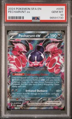 2024 POKEMON SFA EN-SHROUDED FABLE #039 PECHARUNT EX PSA 10 - Image 1