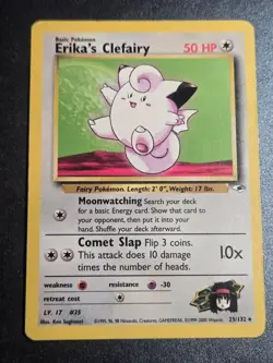 Erika's Clefairy 25/132 HP Gym Heroes Rare Pokemon Unlimited - Image 1