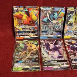 Evolution GX LOT of 8 ALL OFF CENTER Black Star Promo Umbreon Espeon Pokemon TCG - Image 2