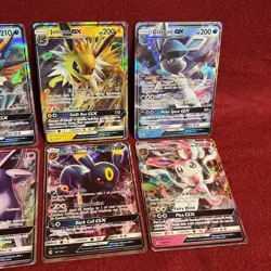 Evolution GX LOT of 8 ALL OFF CENTER Black Star Promo Umbreon Espeon Pokemon TCG - Image 3
